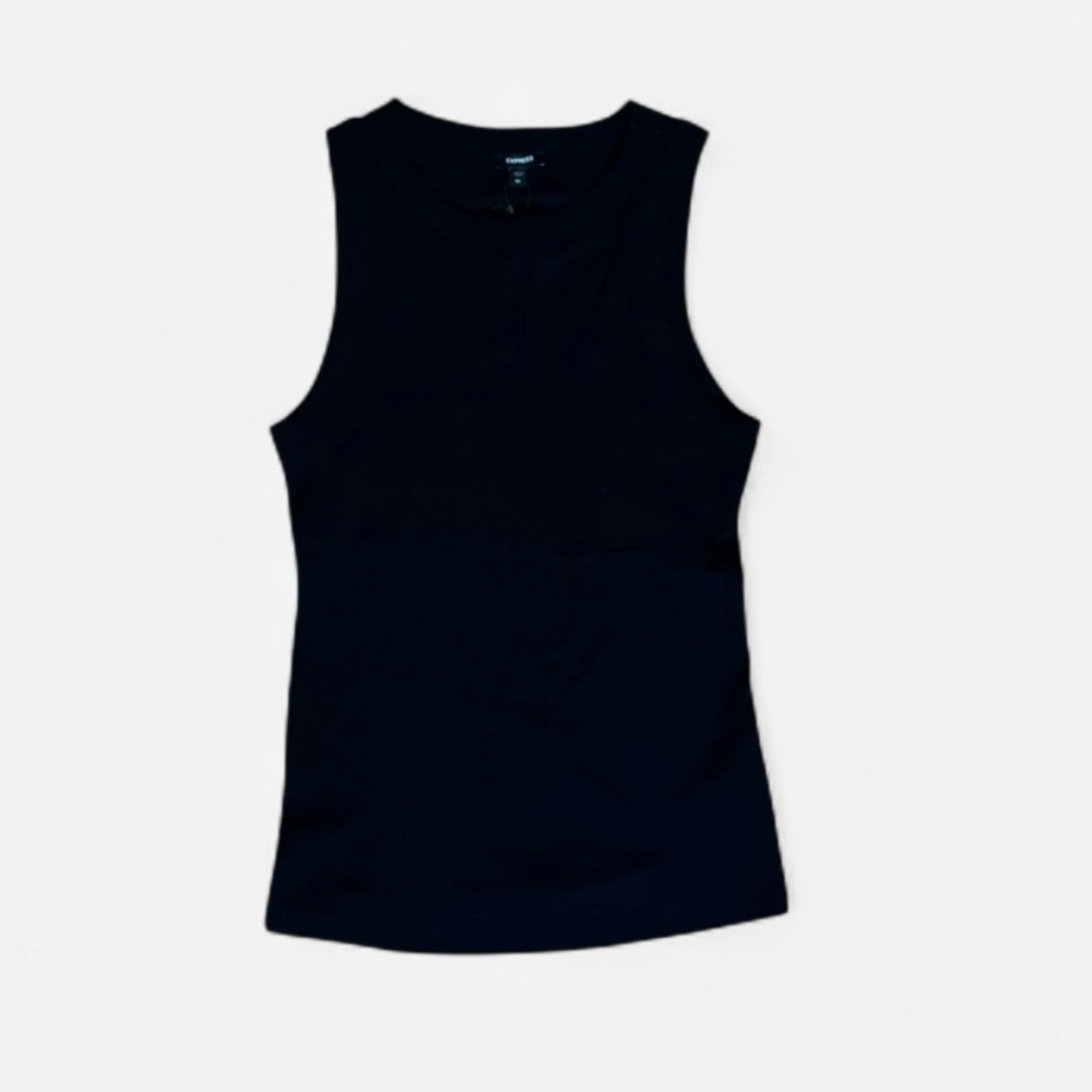Express Black Ribbed Tank Top [x-small]